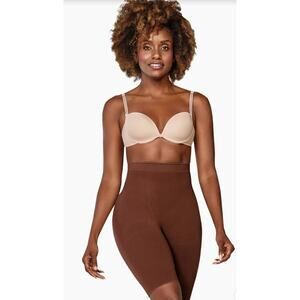 Brand New Curveez Women's Size XL Chocolate Brown Second Skin Thigh Slimmer